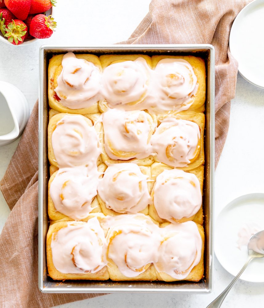 Strawberry Sweet Rolls by The Nostalgic Crumb