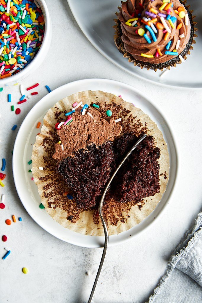 Small Batch Chocolate Cupcakes by The Nostalgic Crumb