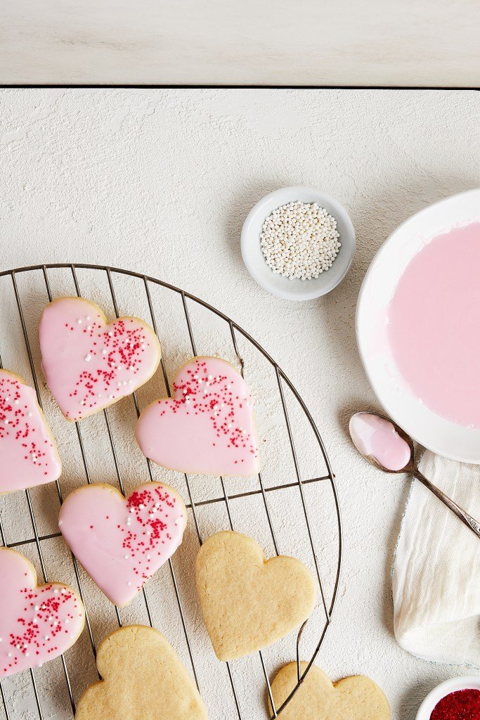 Iced Valentine's Day Sugar Cookies by The Nostalgic Crumb